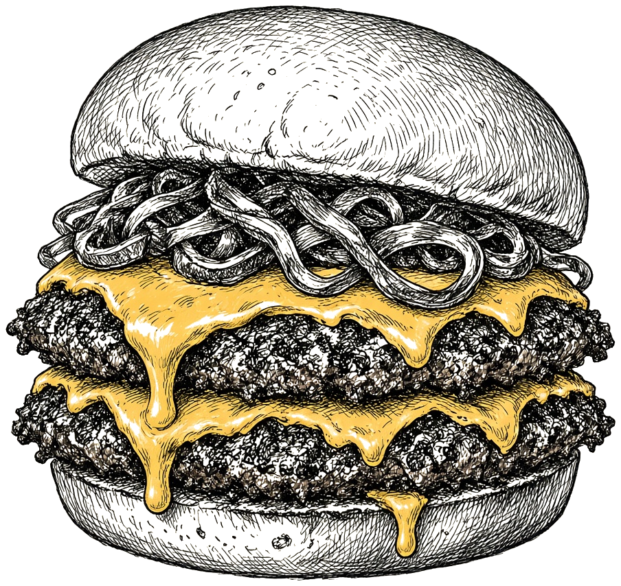 Smash burger, double cheddar